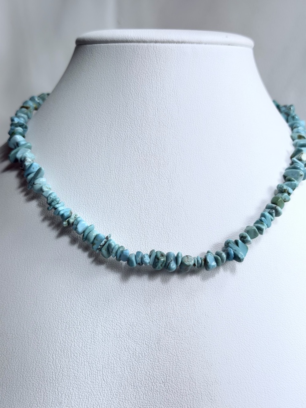 Peyote Bird Vintage Sterling Silver Turquoise Necklace 16”-18” - Picture 4 of 12